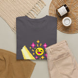 Pixel Chill Tee: Geometric Couch Napping Under Pixel Stars
