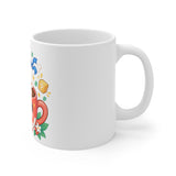 Café Mystery Tee: Chibi Coffee Cup with Mysterious Steam & Anime Headband Mug 11oz