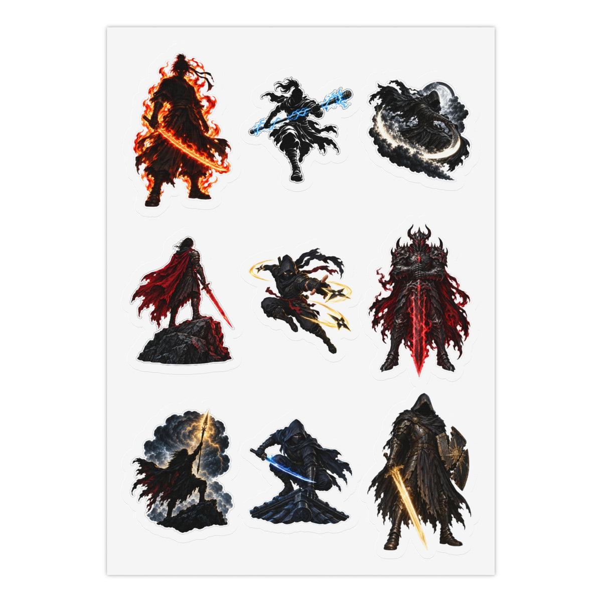 Shadowed Blade: 3 Kiss-Cut Sticker Sheets (27 Total) Kiss-Cut Sticker Sheet (Sheet 1 of 3)