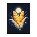 Spice & Glow: Moonlit Corn Husks Embroidered Tee Poster