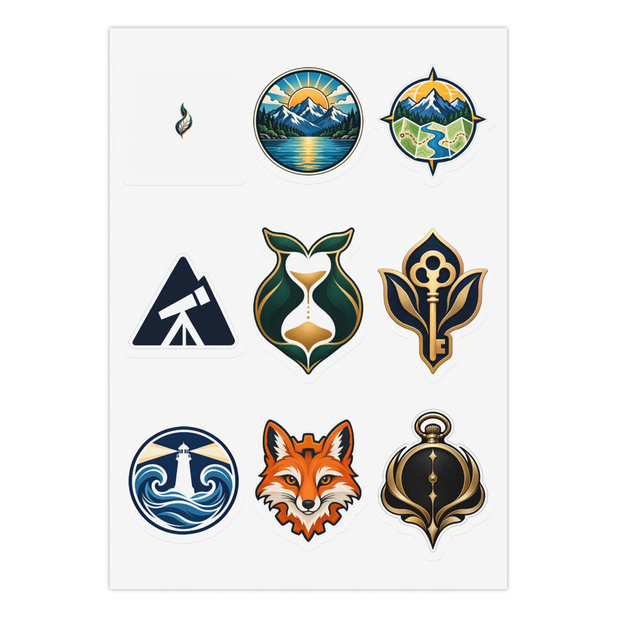Emblem Society: 27 Simple Emblem Stickers Pack Kiss-Cut Sticker Sheet (Sheet 3 of 3)