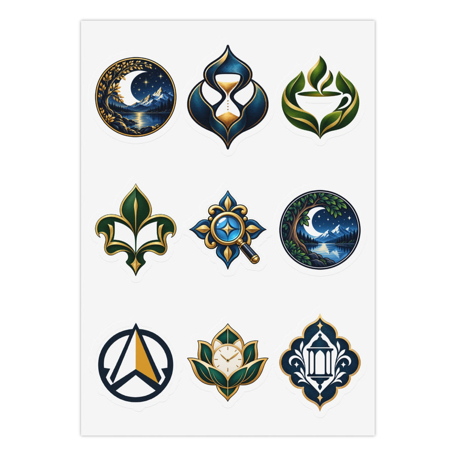 Emblem Society: 27 Simple Emblem Stickers Pack Kiss-Cut Sticker Sheet (Sheet 2 of 3)