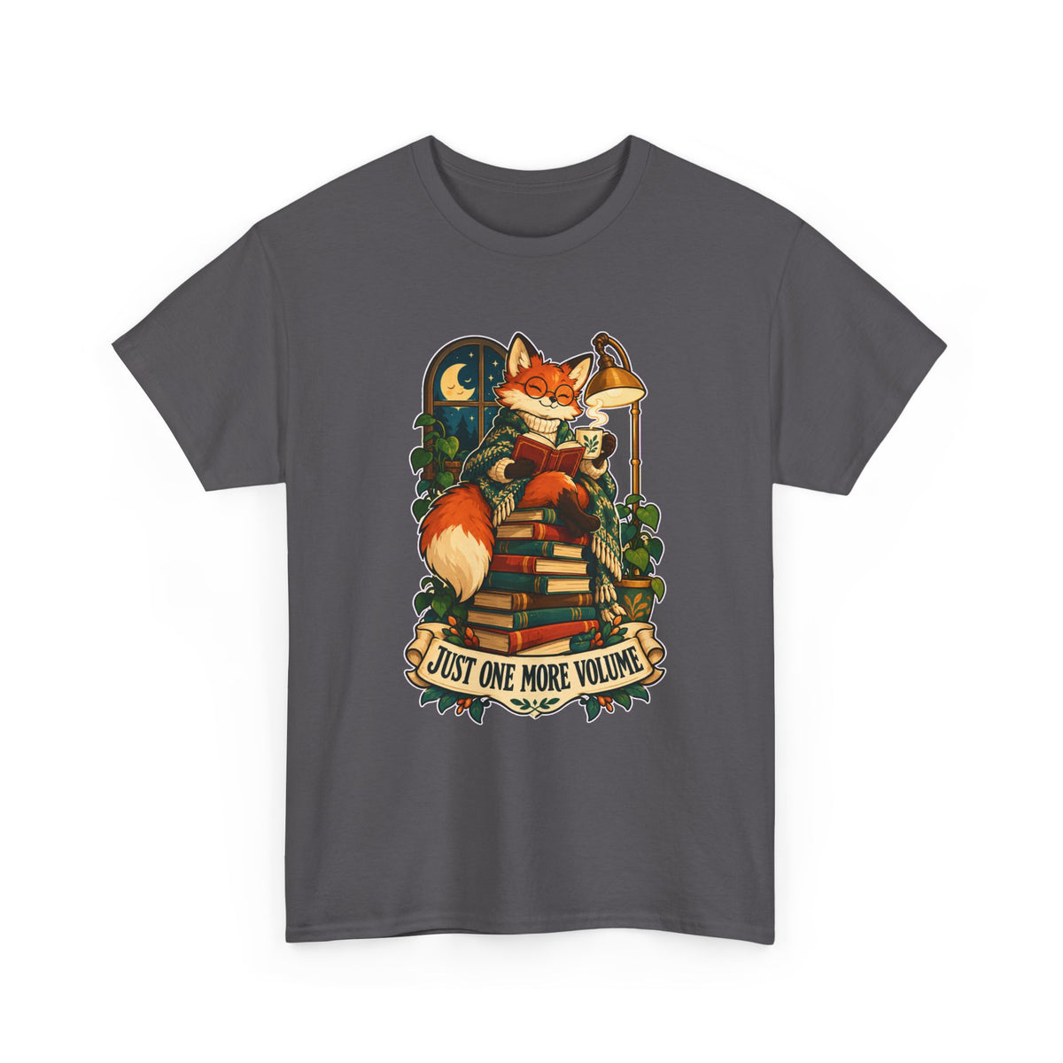 Just One More Volume Shirt | Cozy Fox Book Lover Tee, Late Night Reader Gift