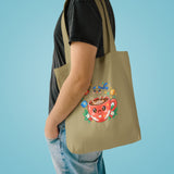 Café Mystery Tee: Chibi Coffee Cup with Mysterious Steam & Anime Headband Cotton Tote Bag