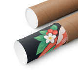 Café Mystery Tee: Chibi Coffee Cup with Mysterious Steam & Anime Headband Poster