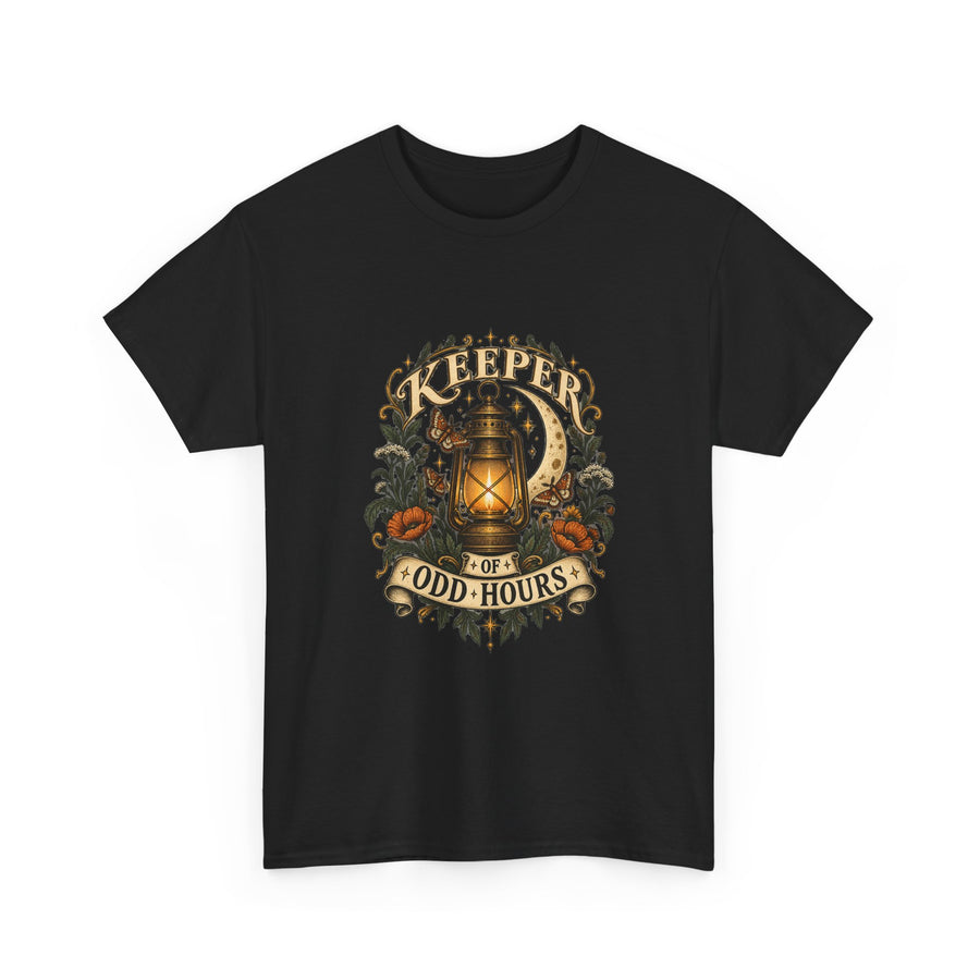 Keeper of Odd Hours T-Shirt - Lantern and Moon Graphic