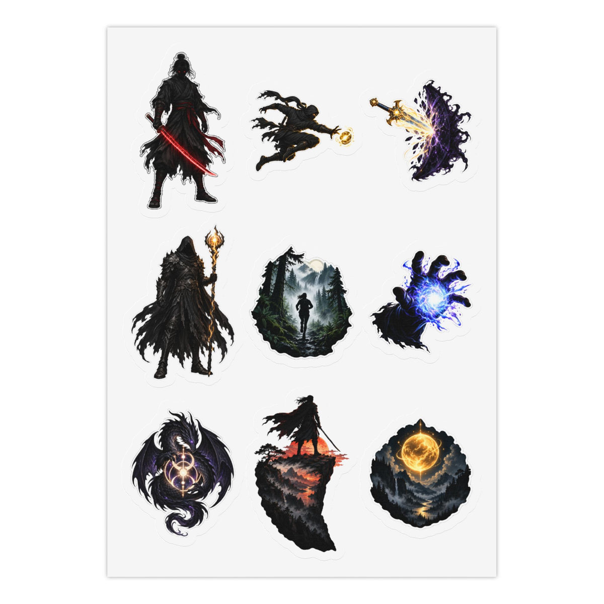 Shadow Duel: 27 Kiss-Cut Sticker Sheets Pack Kiss-Cut Sticker Sheet (Sheet 1 of 3)