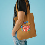 Café Mystery Tee: Chibi Coffee Cup with Mysterious Steam & Anime Headband Cotton Tote Bag