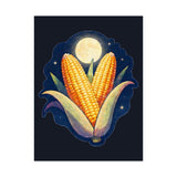 Spice & Glow: Moonlit Corn Husks Embroidered Tee Poster