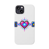 Soulbound Pixel Heart Tee - Anime Sub/Dub Fan Identity Slim Phone Case