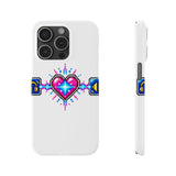Soulbound Pixel Heart Tee - Anime Sub/Dub Fan Identity Slim Phone Case