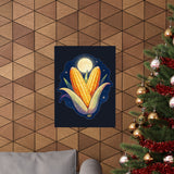 Spice & Glow: Moonlit Corn Husks Embroidered Tee Poster
