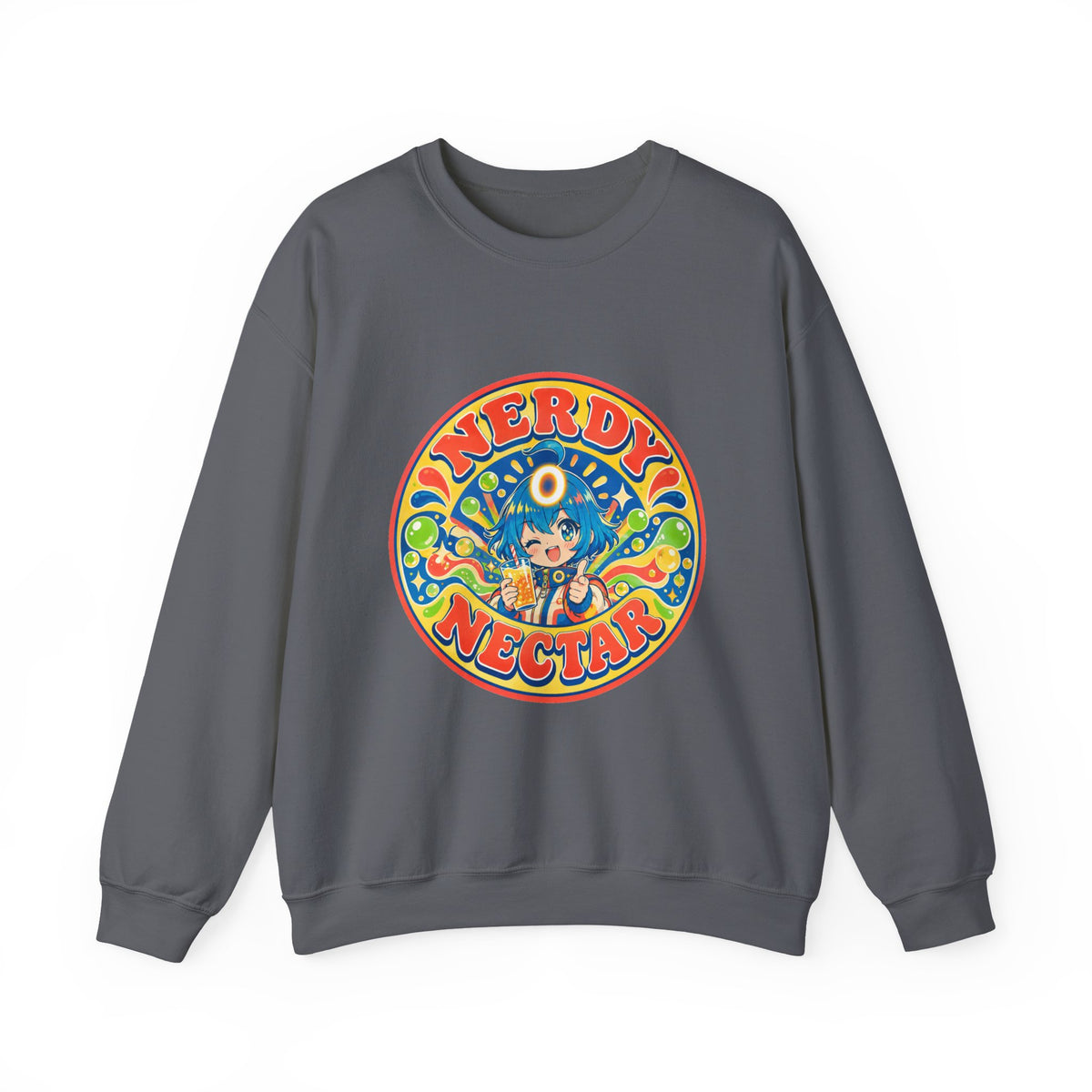 Nerdy Nectar Retro Soda Can Tee - Vintage Anime Pop Art Crewneck Sweatshirt