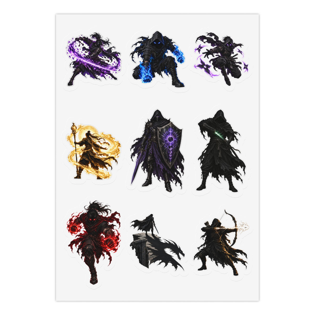 Shadow Duel Sticker Pack: 27 Kiss-Cut Stickers in 3 Sheets Kiss-Cut Sticker Sheet (Sheet 2 of 3)