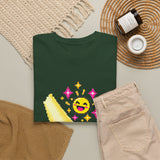 Pixel Chill Tee: Geometric Couch Napping Under Pixel Stars