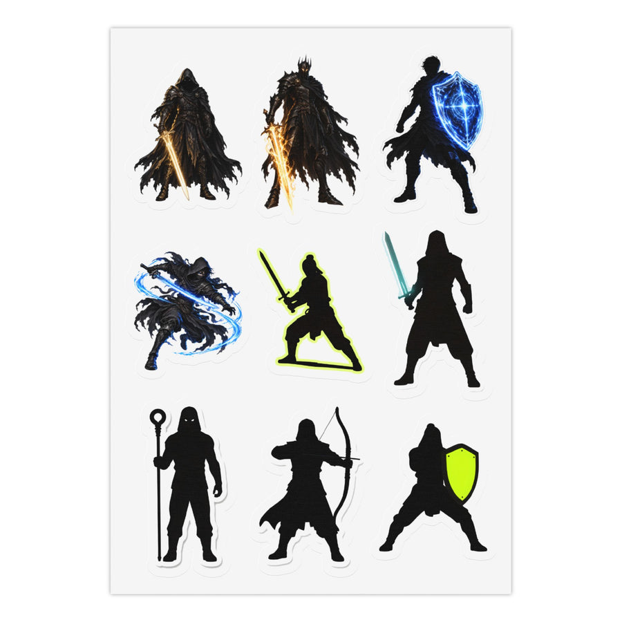 Shadowed Blades: 27 Stickers Pack (3 Sheets) Kiss-Cut Sticker Sheet (Sheet 3 of 3)