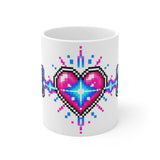 Soulbound Pixel Heart Tee - Anime Sub/Dub Fan Identity Mug 11oz